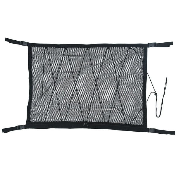 Chowcencen Car Ceiling Mesh Bag Storage Net Pouch Drawstring Organizer Netting for Vehicle Roof khaki